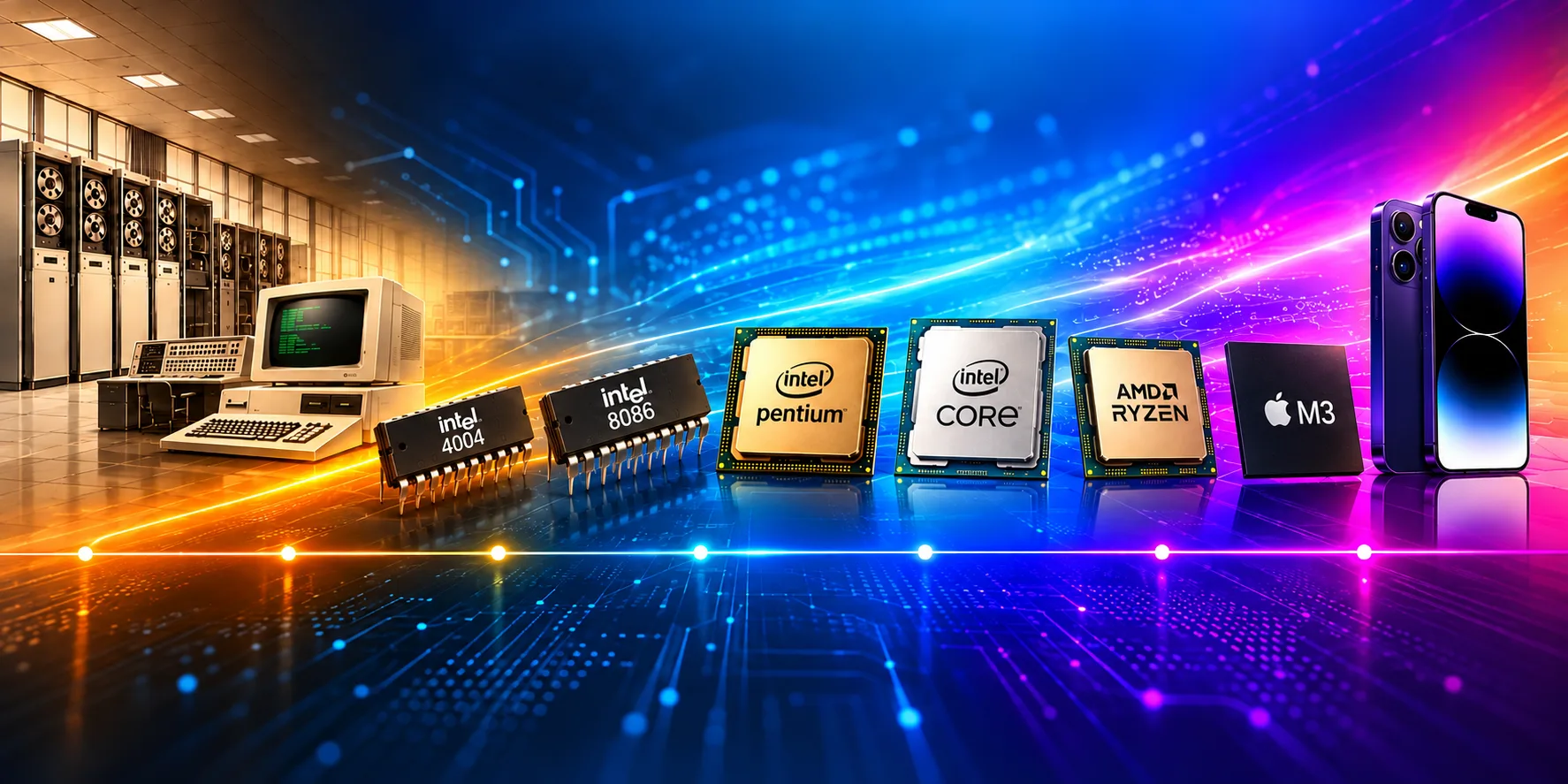 Da sala inteira ao bolso: a evolução dos processadores desde os primeiros microcomputadores